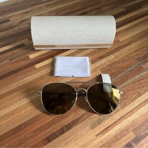 NWT Jimmy Choo ABBIE/G/S W8QK1 Aviator Sunglasses